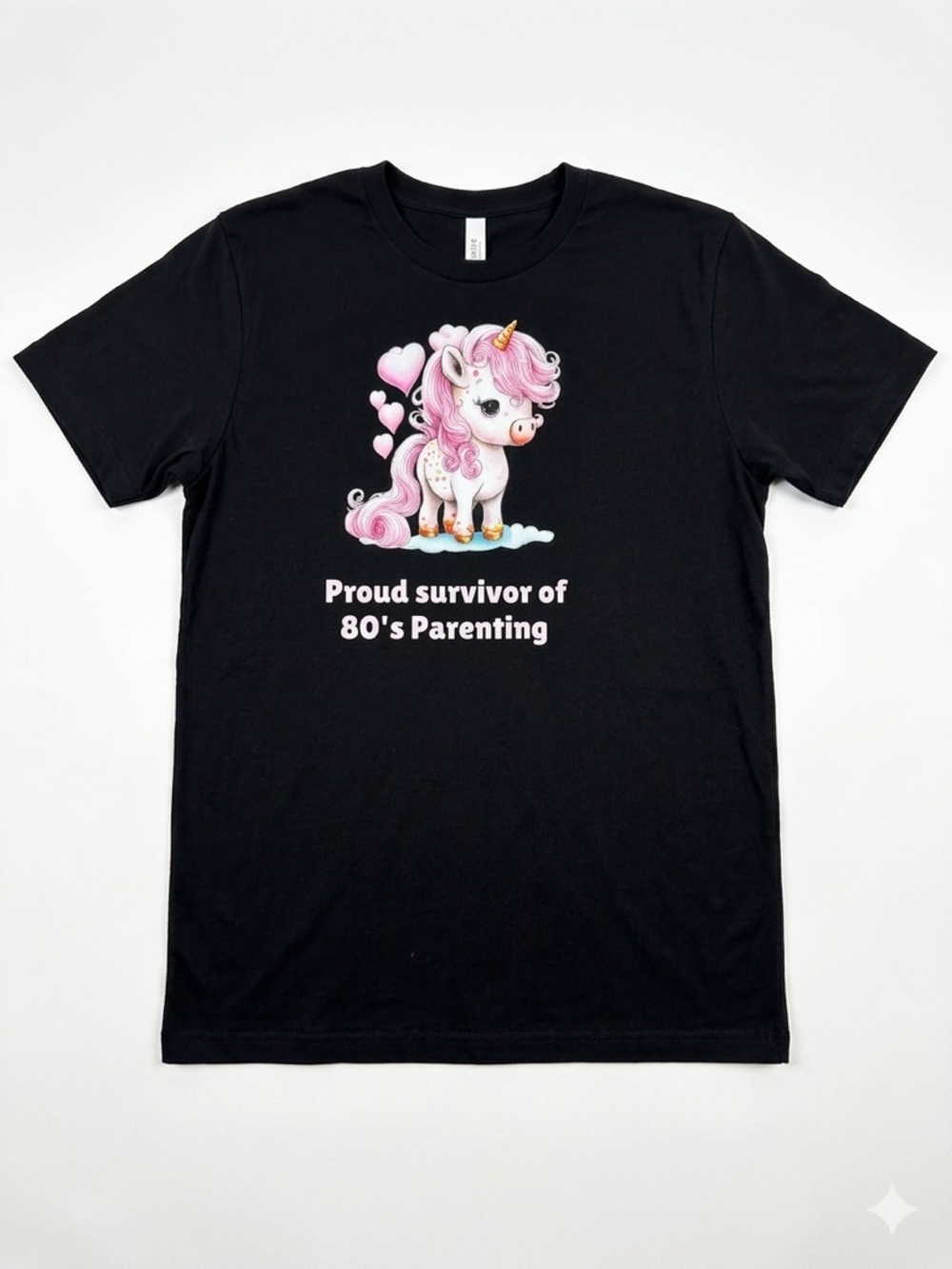 "Proud survivor of 80's Parenting" Graphic Tee Size L